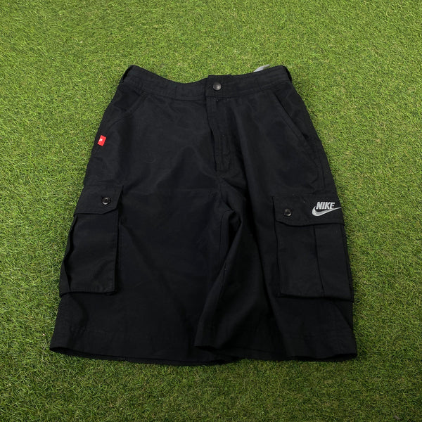 Vintage Nike Cargo Shorts Black XS