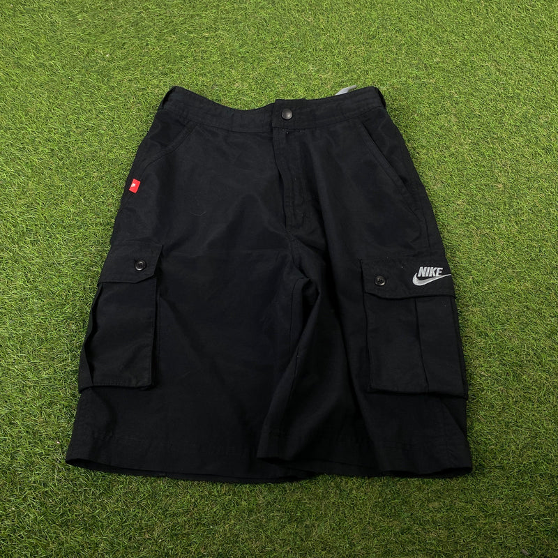 Vintage Nike Cargo Shorts Black XS