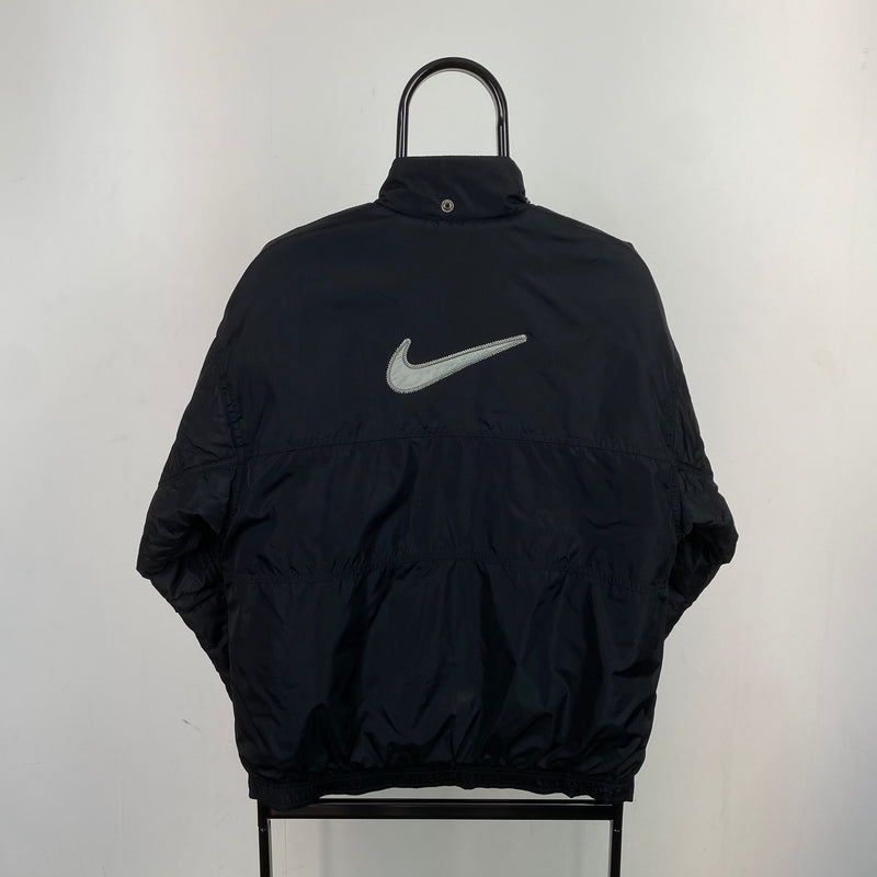 Vintage Nike Puffer Jacket Black Small