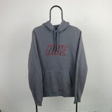 Vintage Nike Hoodie Grey Medium