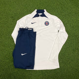 Vintage Nike PSG Tracksuit Jacket + Joggers Set White Small