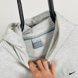 Vintage Nike Heavyweight Hoodie Grey Medium