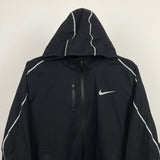 Vintage Nike Waterproof Coat Jacket Black Large