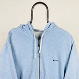 Vintage Nike Zip Hoodie Baby Blue XL