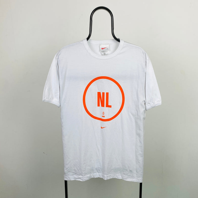 Vintage Nike Netherlands T-Shirt White Medium