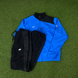 Vintage Nike T90 Windbreaker Jacket + Joggers Set Blue XS