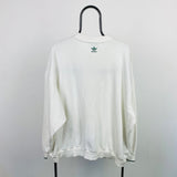 Vintage Adidas Sweatshirt White Large