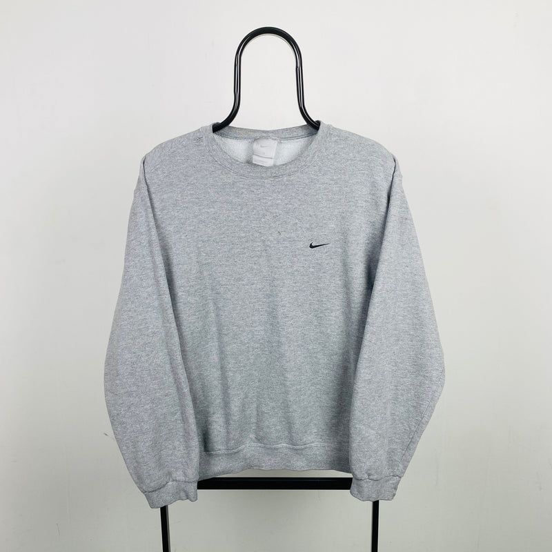 Vintage Nike Sweatshirt Grey Medium