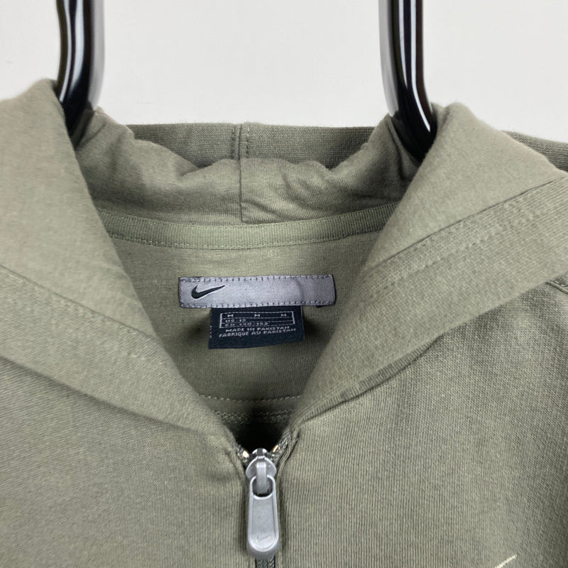 Vintage Nike Zip Hoodie Green XS