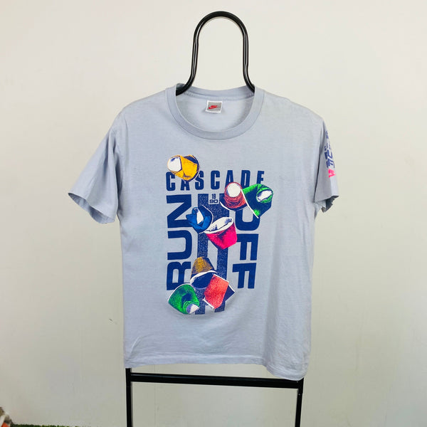 Vintage Nike Marathon T-Shirt Blue XS