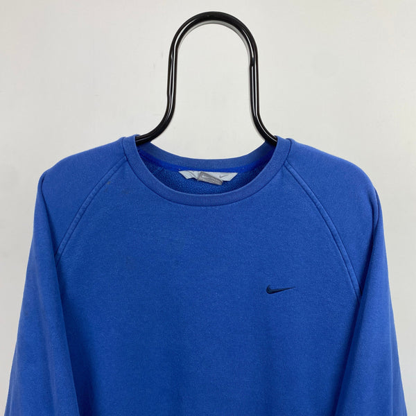 Vintage Nike Sweatshirt Blue Large