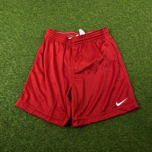 Vintage Nike Nylon Shorts Red Small