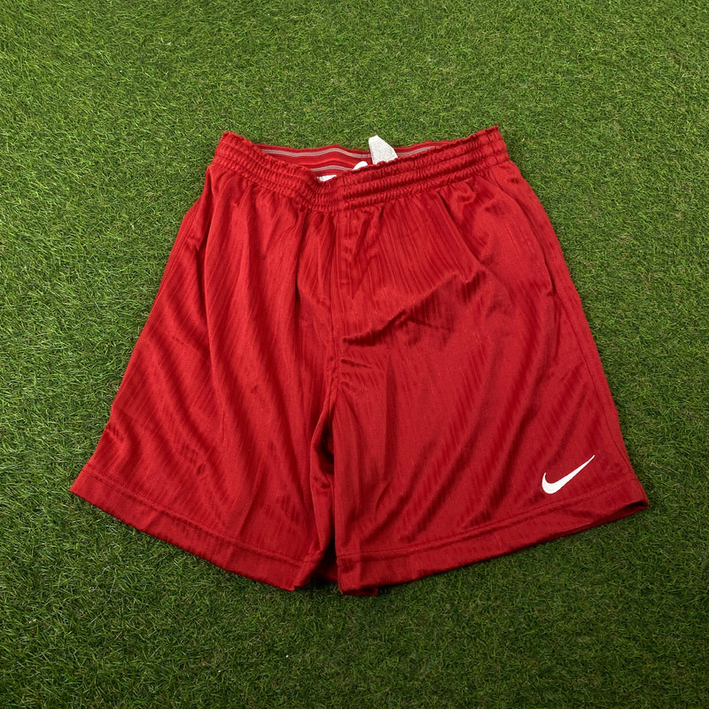 Vintage Nike Nylon Shorts Red Small