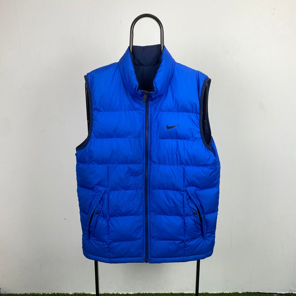 Vintage Nike Reversible Puffer Jacket Blue Large