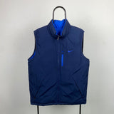 Vintage Nike Reversible Puffer Jacket Blue Large