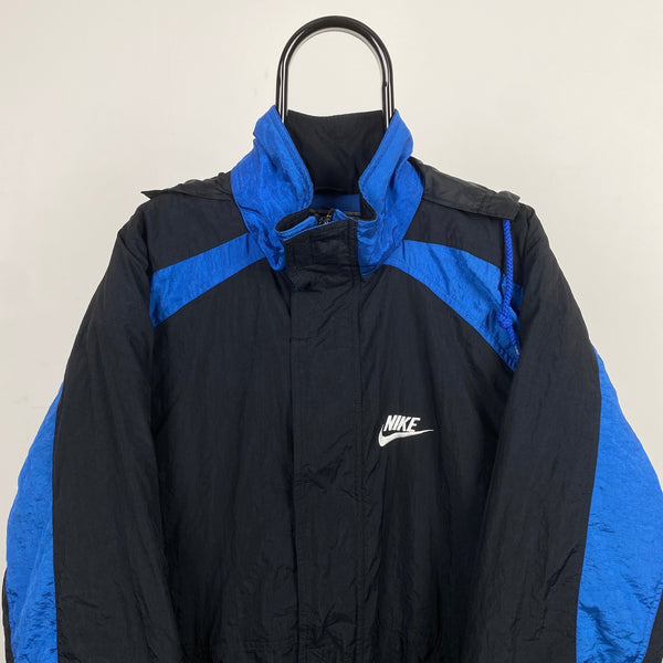 Vintage Nike Puffer Jacket Black Medium