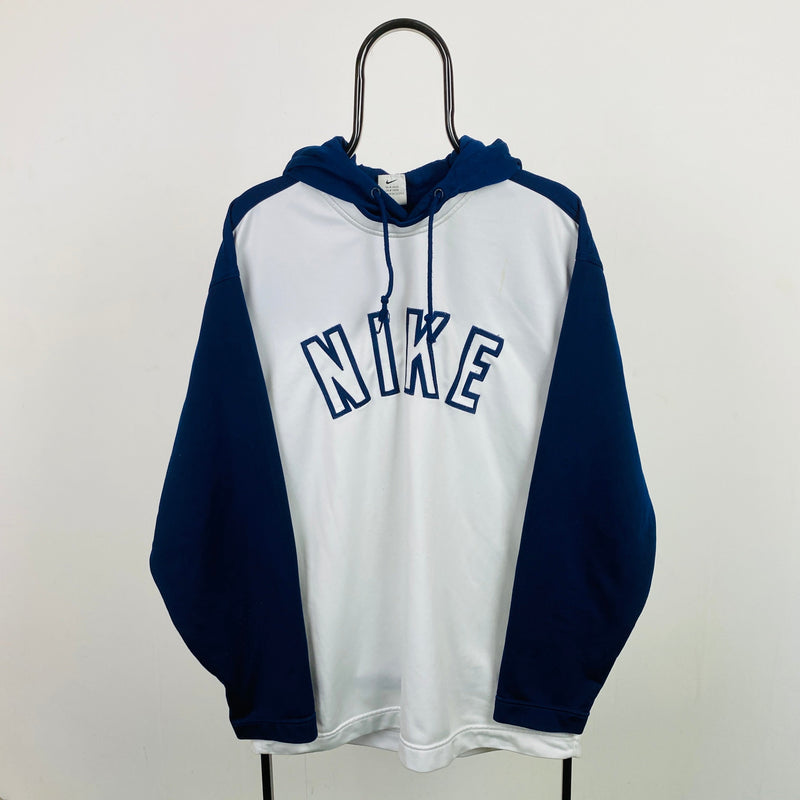 Vintage Nike Hoodie White Medium