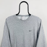 Vintage Nike Sweatshirt Grey Medium