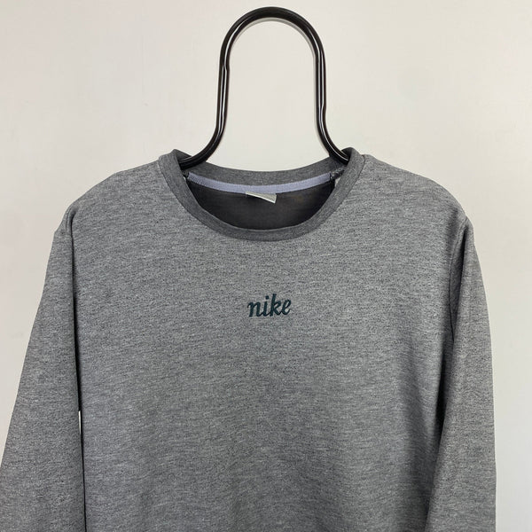 Vintage Nike Sweatshirt Grey Small