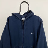 Vintage Nike Heavyweight Hoodie Blue XL