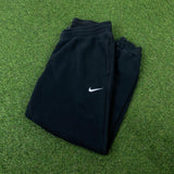 Vintage Nike Cotton Wide Leg Joggers Black Large