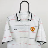 Vintage Nike Manchester United Football Shirt T-Shirt White Medium