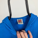 Vintage Nike 1/4 Zip Hoodie Blue Small