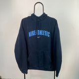 Vintage Nike Athletic Hoodie Blue Large