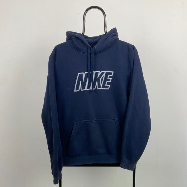 Vintage Nike Hoodie Blue Small