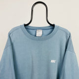 Vintage Nike Heavyweight Sweatshirt Blue XXL