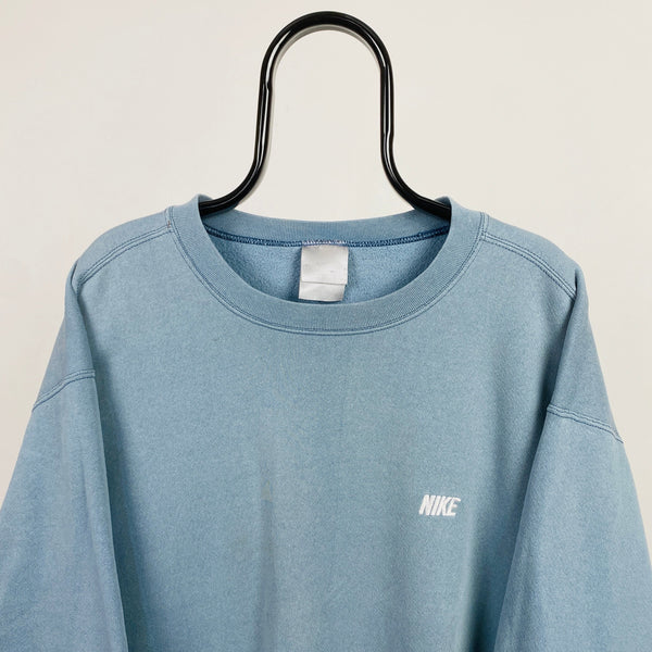 Vintage Nike Heavyweight Sweatshirt Blue XXL