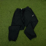 Vintage Nike Piping Tracksuit Jacket + Joggers Set Black Large