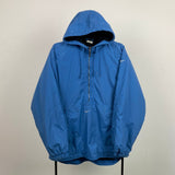 Vintage Nike Fleece Waterproof Coat Jacket Blue Small