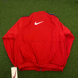 Vintage Nike Tracksuit Jacket + Joggers Set Red Large