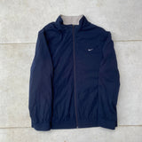 Vintage Nike Reversible Therma-Fit Fleece Coat Jacket Blue Brown XL