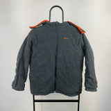 Vintage Nike Reversible Fleece Puffer Jacket Orange XS