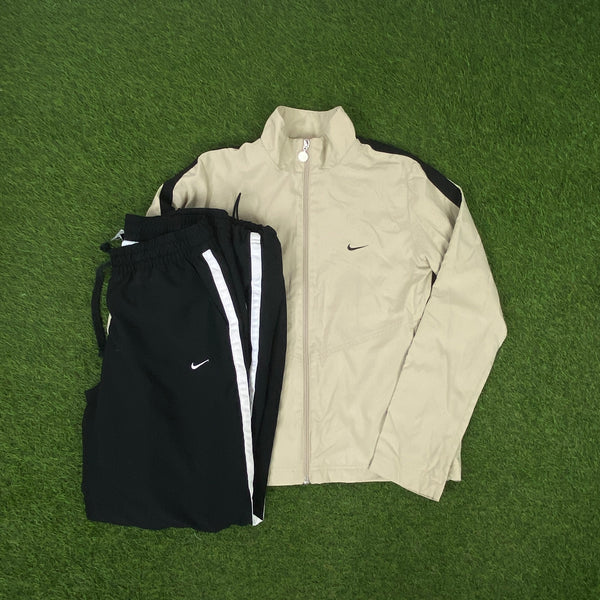 Vintage Nike Tracksuit Jacket + Joggers Set Brown Small