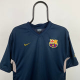 Vintage Nike Barcelona Football Shirt T-Shirt Blue Medium