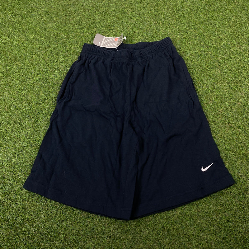 Vintage Nike Cotton Shorts Blue Small