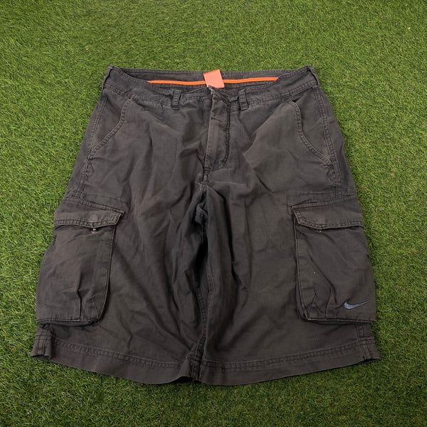 Vintage Nike Cargo Shorts Grey Medium