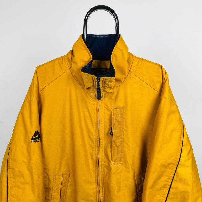 Vintage Nike ACG Storm Coat Jacket Yellow Large