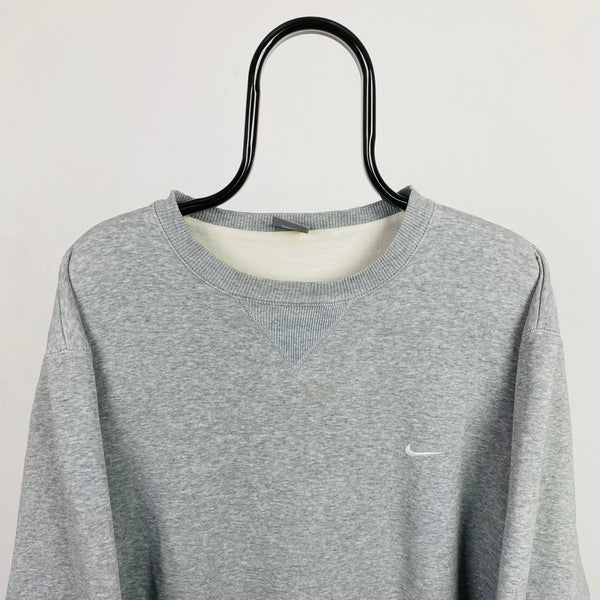 Vintage Nike Heavyweight Sweatshirt Grey XL