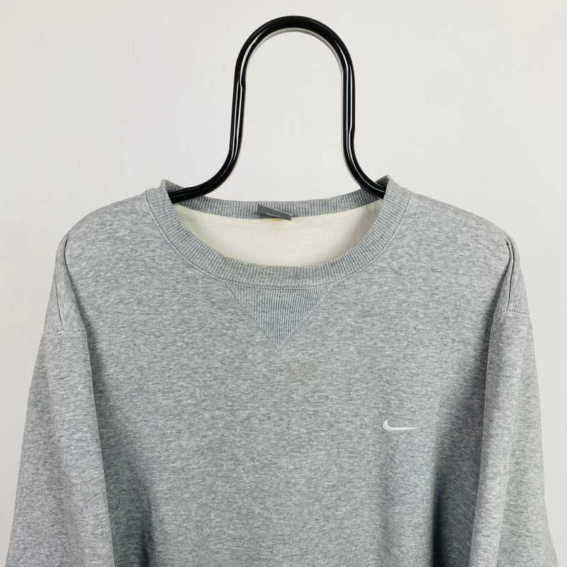 Vintage Nike Heavyweight Sweatshirt Grey XL