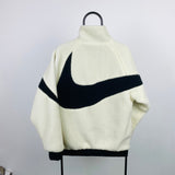 Vintage Nike Reversible Fleece Coat Jacket Brown Large