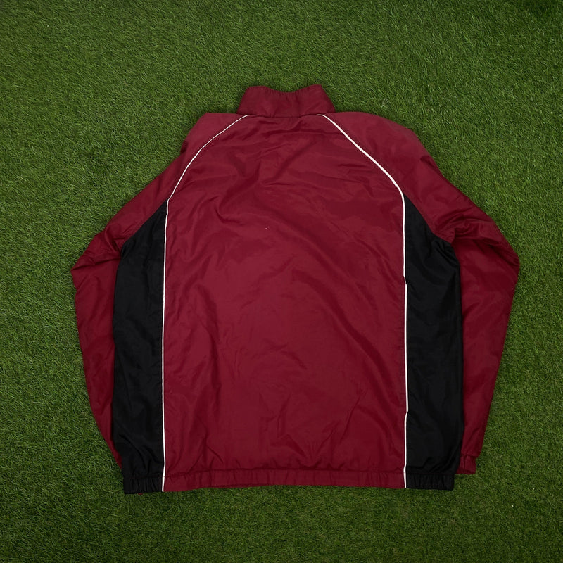 Vintage Nike Windbreaker Tracksuit Jacket + Joggers Set Red Small