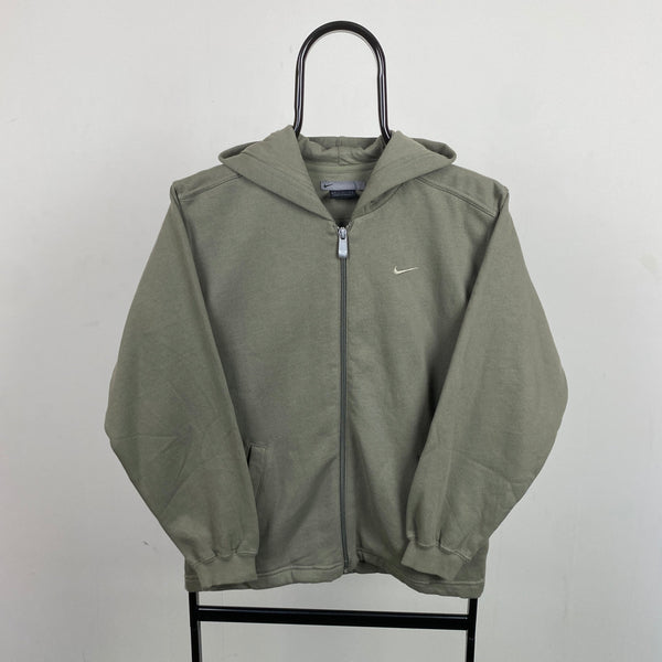 Vintage Nike Zip Hoodie Green XS