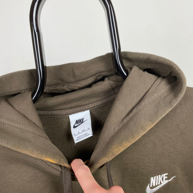 Vintage Nike Hoodie Brown XS