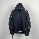 Vintage Nike Waterproof Coat Jacket Black Large