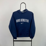 Vintage Nike Athletic Hoodie Blue XS