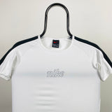 Vintage Nike Crop T-Shirt White Medium